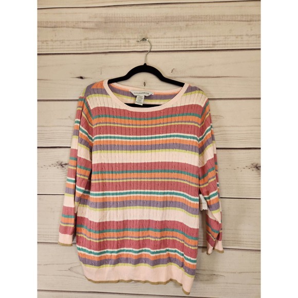 Sag Harbor Women's Multicolor Missy SPI'07 Fashion Crew Neck Sweaters Size XL - Picture 1 of 6